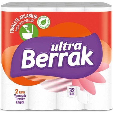 Berrak Ultra Tuvalet Kağıdı 32 Rulo Çift Katlı